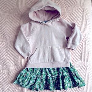 MiniBoden fleece lined sweatshirt dress 5-6yrs